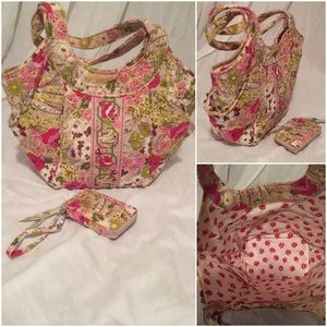 Vera Bradley Hobo & Wallet/Wrislet "Make Me Blush"