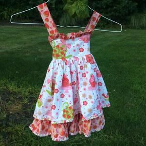 Jelly the Pug strawberry dress