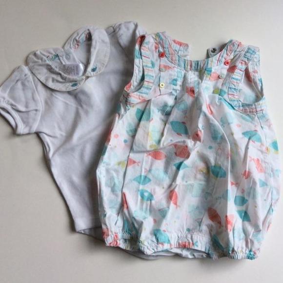 Janie and Jack bubble romper set