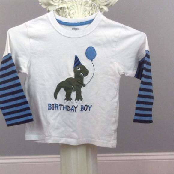 Gymboree birthday boy dinosaur shirt