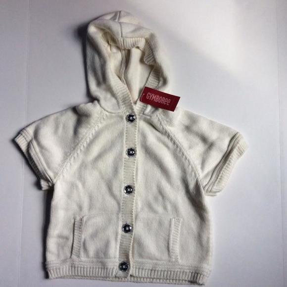 Ivory cropped hooded sweater