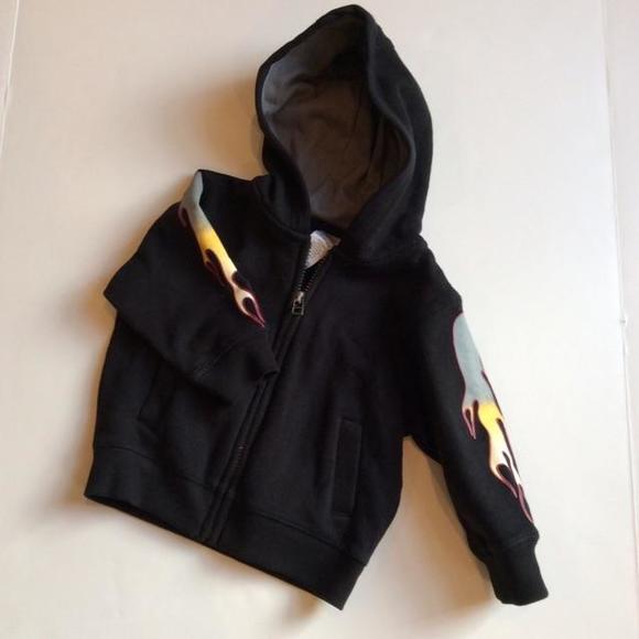 Black hooded zip up hoodie