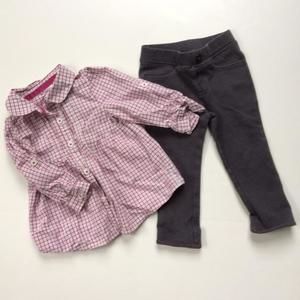 Gymboree Plaid button up set