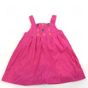 Pink corduroy jumper dress