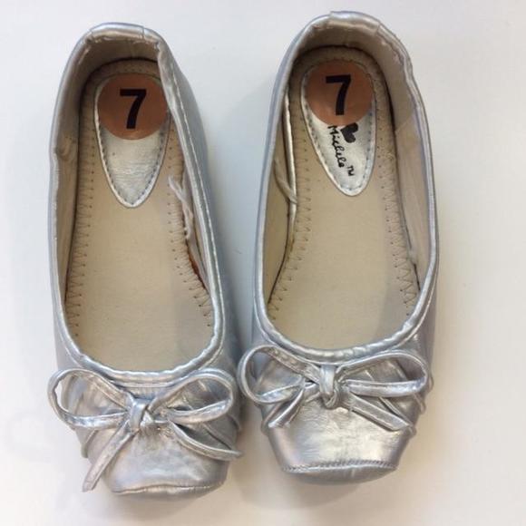 Silver flats shoes
