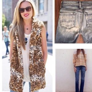 Alice + Olivia Leopard Vest