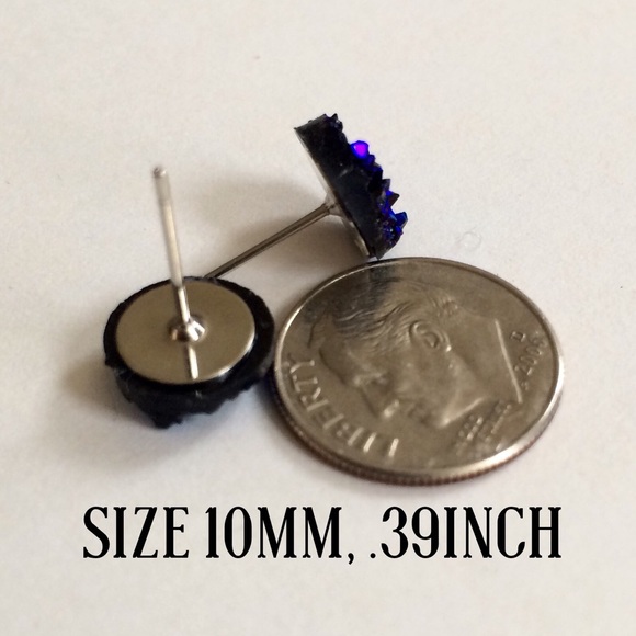 3 for 15🎀sm rose gold faux Druzy studs - Picture 5 of 6