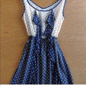 Anthropologie Elveneses Vintage Polka Dot Dress