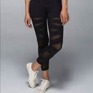 Mesh yoga tights