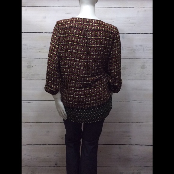 [Plus] Dress Barn - Geometric Long Blouse - Picture 4 of 4