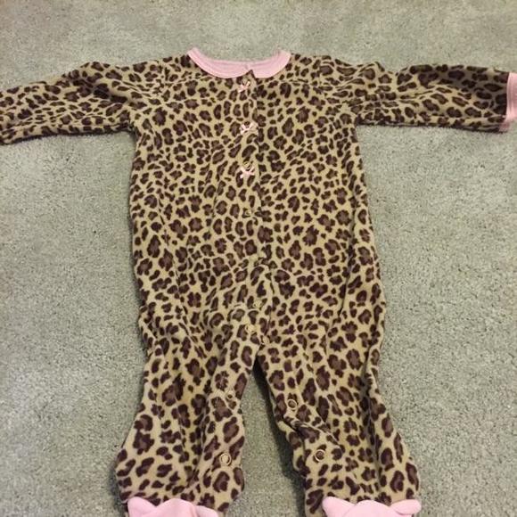 Carters Baby Girls Leopard Sleep & Play