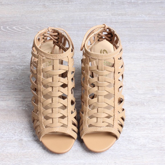 Tan Braided Heels