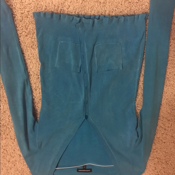 Turquoise button down sweater - Picture 1 of 3