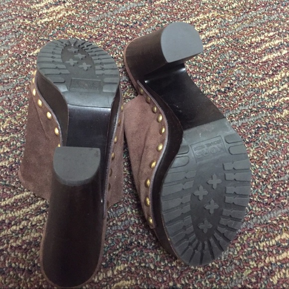 Brown leather Wedge shoes - Picture 2 of 2