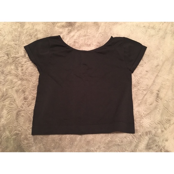 Basic black crop top