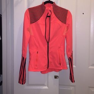 Lulu orange and navy striped jacket