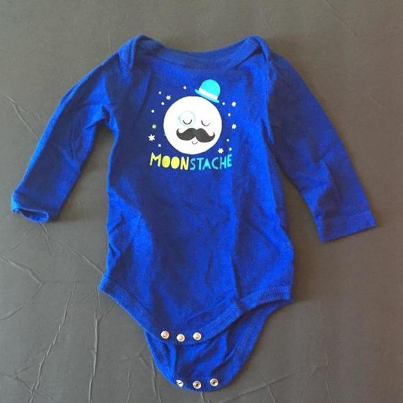 Circo - Moonstache long sleeve onesie (9m)