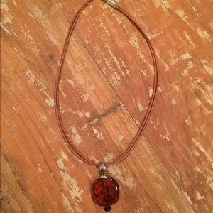 Silpada Ember and leathered strand necklace