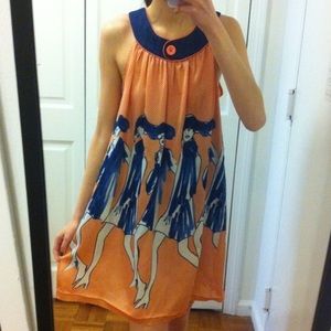 Anthropologie Woman Print Dress