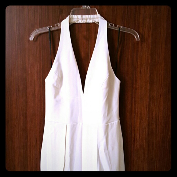 Cream/white forever 21 jumpsuit