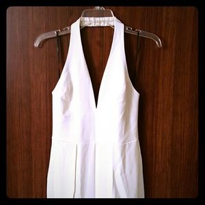 Cream/white forever 21 jumpsuit