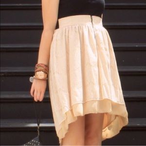 Pale Peach Lace Skirt