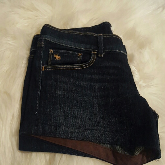 Abercrombie dark wash shorts