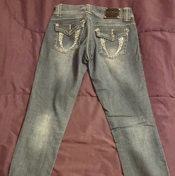 Red Rivet Jeans - Picture 2 of 2