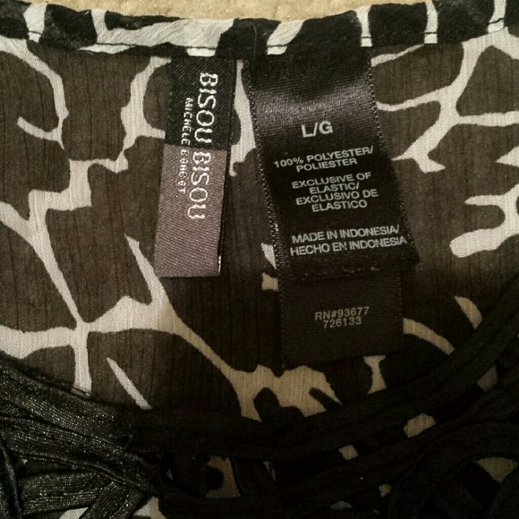 Price drop Bisou Bisou // NWOT Sheer Tunic L - Picture 3 of 3