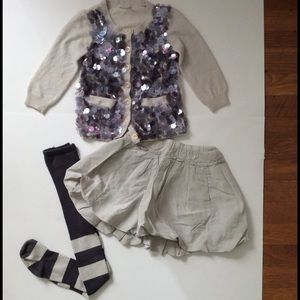 CREWCUTS Sparkle & Shimmer Three Piece Outfit