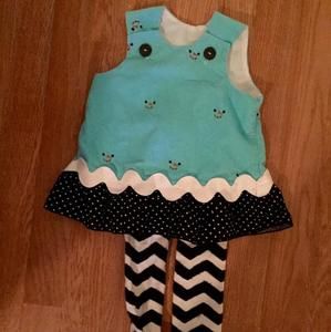 Lolly Wolly Doodle dress with tights
