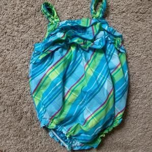 Carters plaid romper.