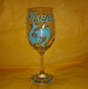 Zodiac Sign Wine Glass