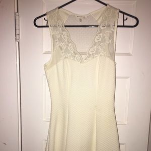 Cream Lace Cutout Dress
