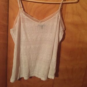 White lace tank top