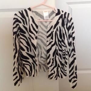 Gymboree zebra stripe cardigan