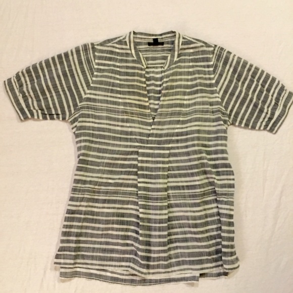 J. Crew Stripe Cotton Woven Top