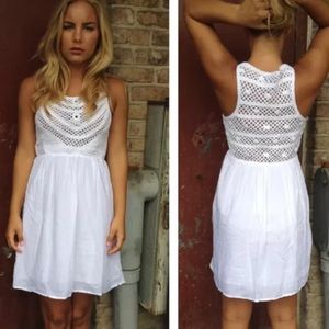 White Crochet Dress