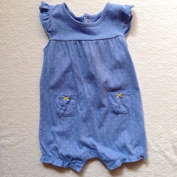 🆕 blue polka dot romper