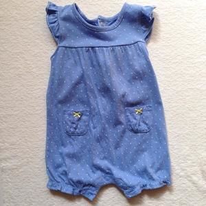 🆕 blue polka dot romper