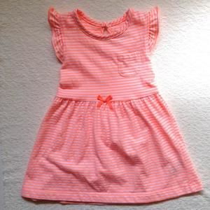 🆕 Neon Orange Stripe Dress