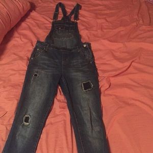 Denim overalls