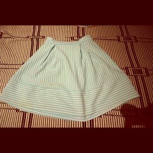Vertical stripes Blue skirt