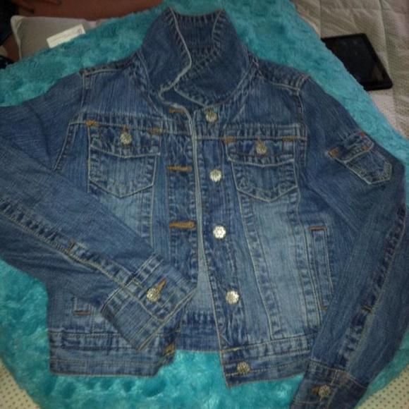 squeeze embellished denim jacket