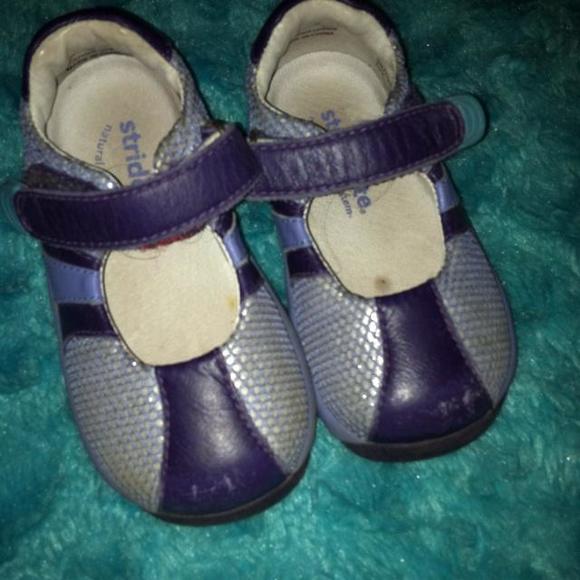 Purple Velcro shoes
