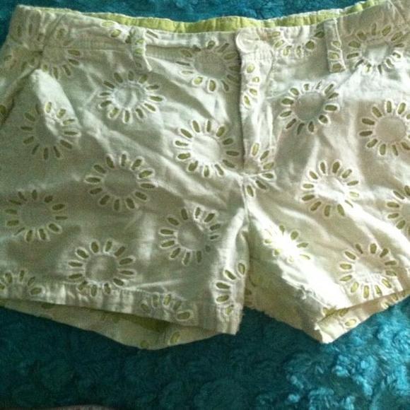 Gap kids lime green eyelet shorts