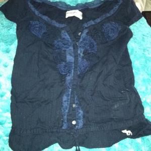 Navy blue Abercrombie blouse