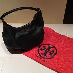 Tory Burch Hobo Black Leather Purse