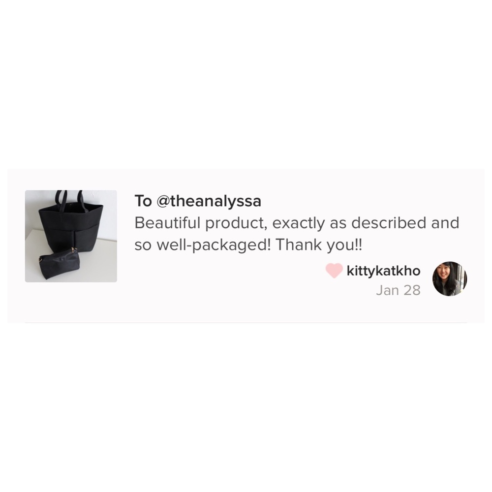 Restocked! β’ Black Shopper Tote β’ - Picture 4 of 5