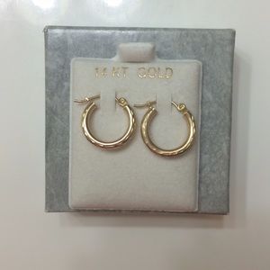 14K Gold hoop earrings NEVER WORN